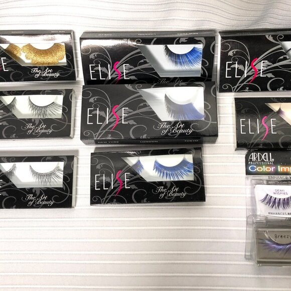 Variety Pack 12 Elise Faux Colored Eyelashes and (2) of Ardell Colored Lashes - Picture 3 of 6